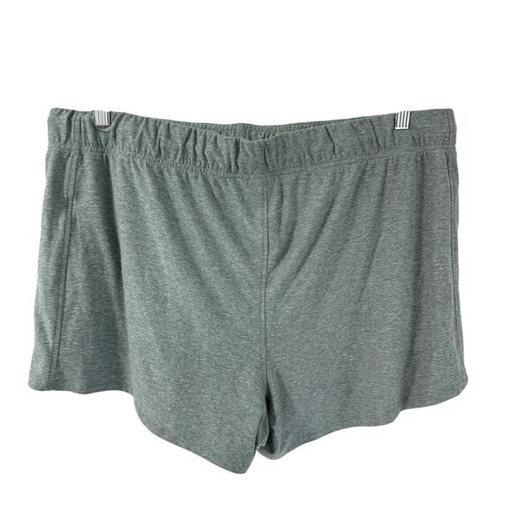 New Athletic Works Super Soft Shorts Green Elastic Waist Front Tie Size 3X (22) - Picture 2 of 4